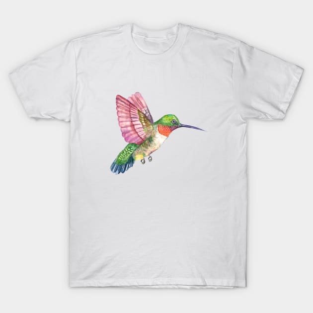 Watercolor Hummingbirds T-Shirt by Harpleydesign